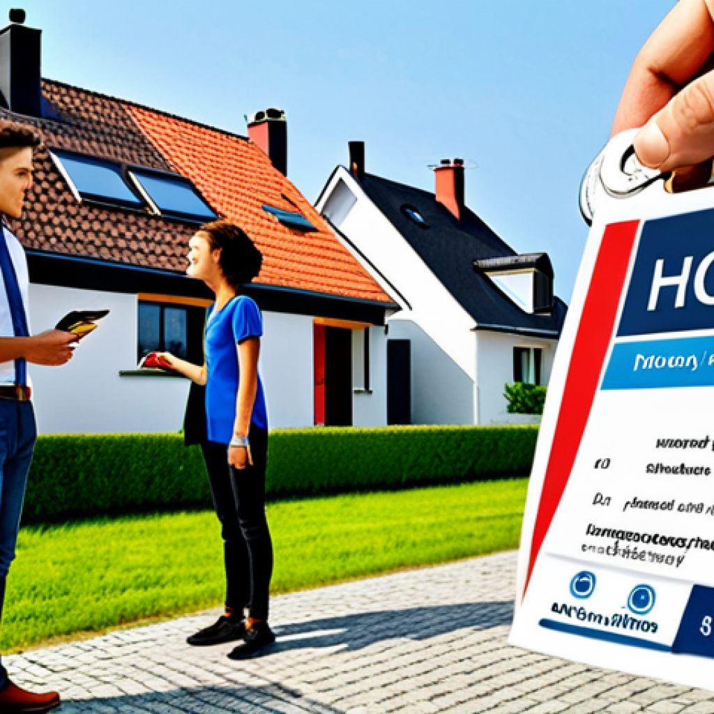 Buying a Home - Keys and Taxes**

"A young couple receiving keys to their new, modest house in a suburban neighborhood in Flanders, Belgium. In the foreground, a stylized graphic showing the breakdown of costs associated with buying a home, with emphasis on 'Registro Impuesto' (registration tax). They are fully clothed in appropriate attire, safe for work, family-friendly, perfect anatomy, natural proportions, professional photograph, high quality."

**