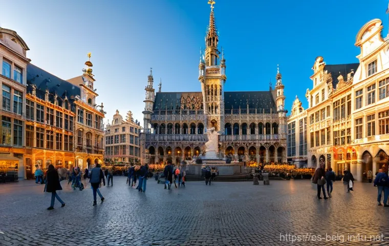 브뤼셀 그랑 플라스 - Prompt 1: Grand Place at Golden Hour**