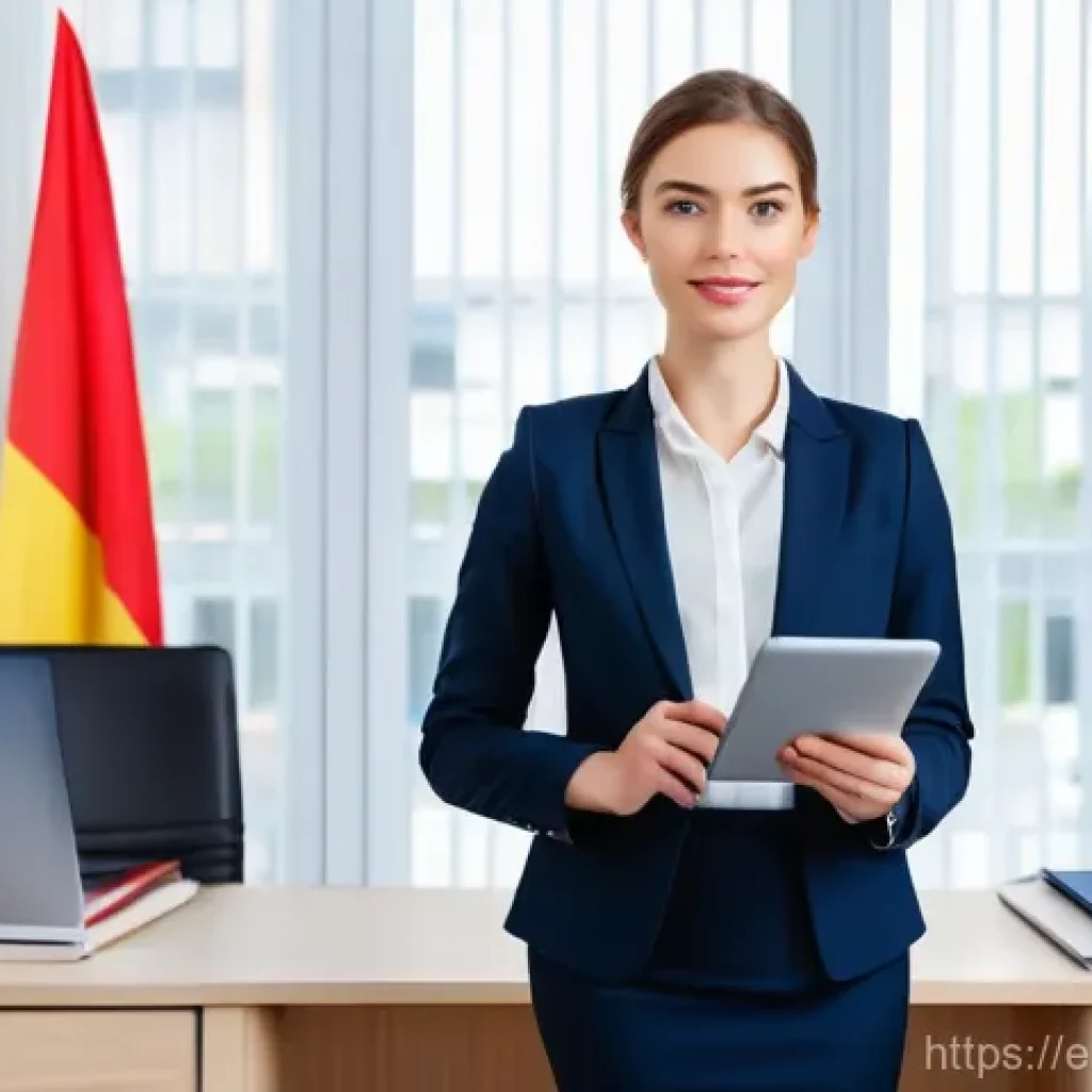 벨기에 법인 설립 절차 - A bright, clean image of a young, professionally dressed entrepreneur, approximately 20s-30s, male o...