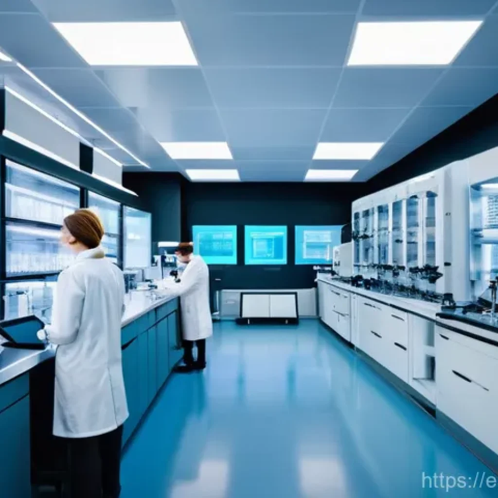 벨기에 경제 구조 - **Prompt:** A dynamic, wide-angle shot of a cutting-edge pharmaceutical research laboratory in Belgi...