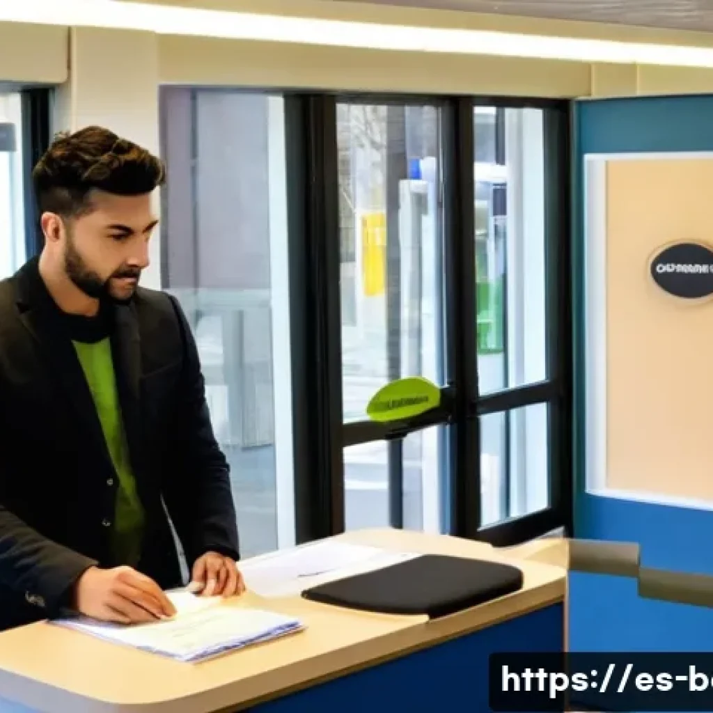 벨기에 거주 허가 - **Prompt:** A vibrant, welcoming scene inside a modern Belgian municipal office (Ayuntamiento). A yo...