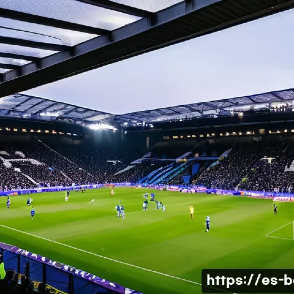 벨기에 프로리그 - A vibrant scene inside a modern Belgian Pro League stadium during a weekend match, showcasing passio...
